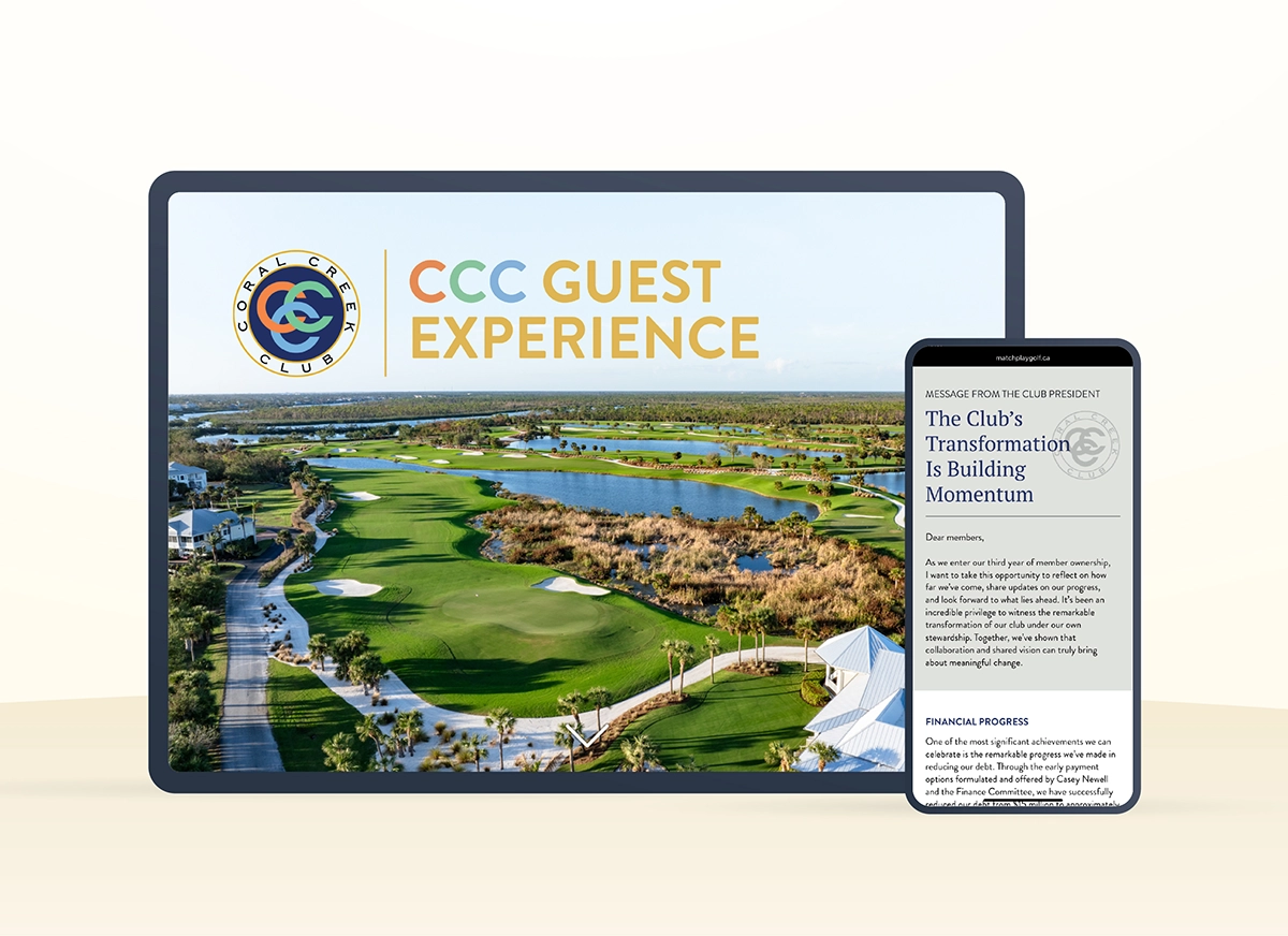 A screenshot of our Coral Creek Guest Experience ReadyMag