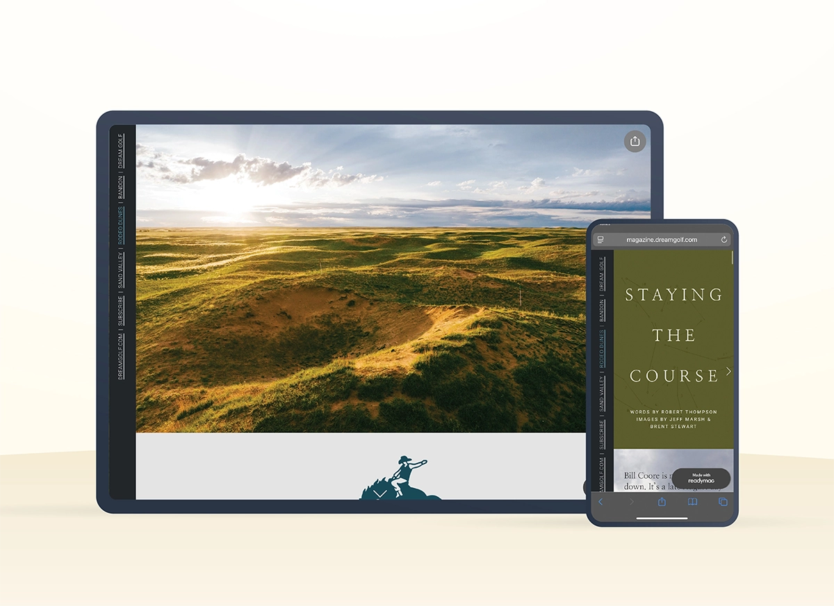A screenshot of our Dream Golf magazine